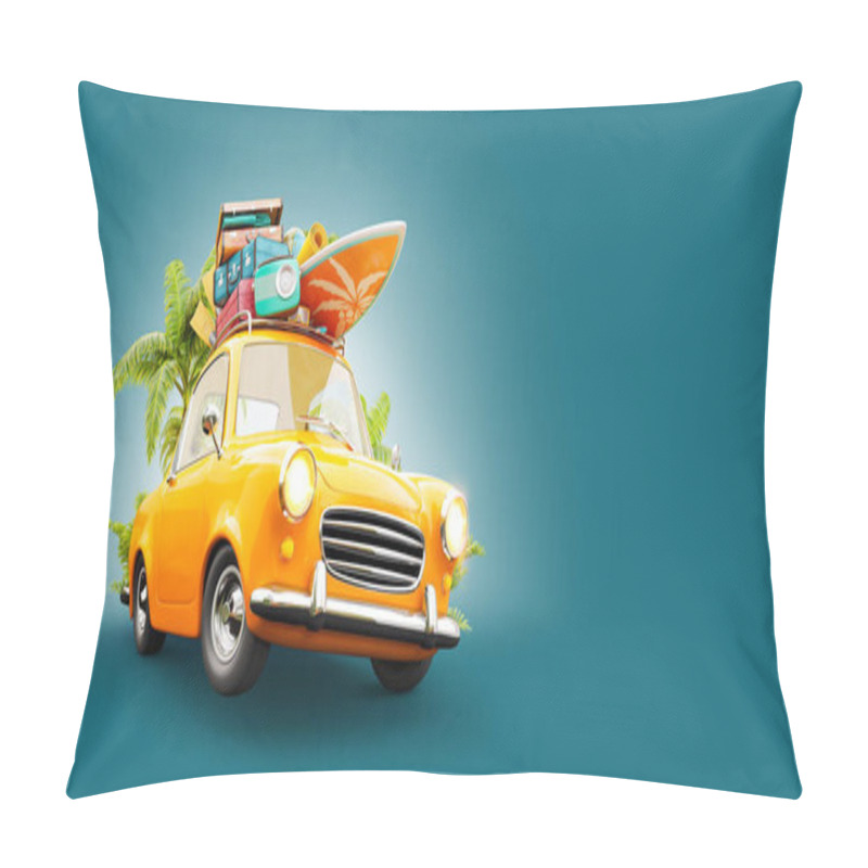 Personality  Summer Travel Illustration Pillow Covers