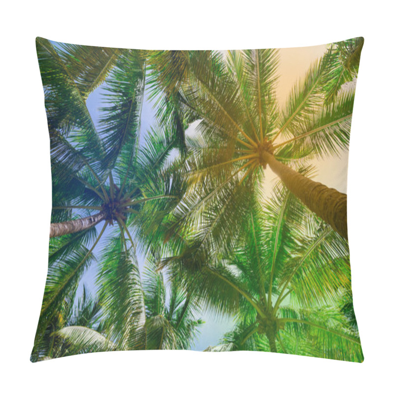 Personality  Palm Sun Top Pillow Covers