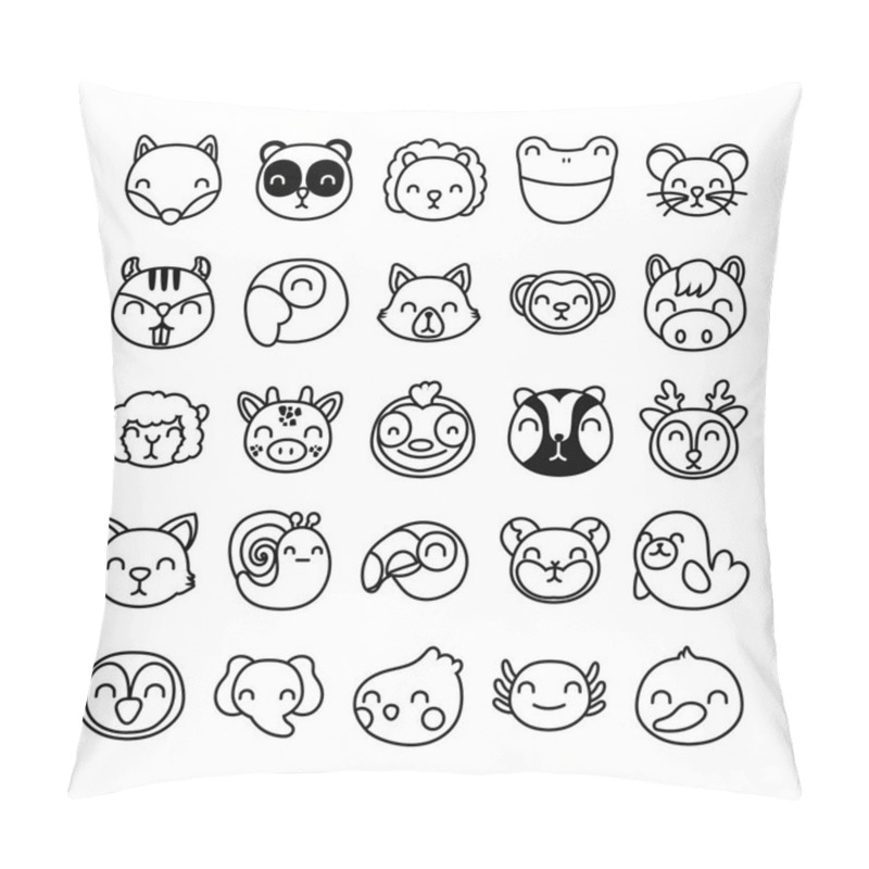 Personality  Bundle Of Cute Animals Characters Pillow Covers