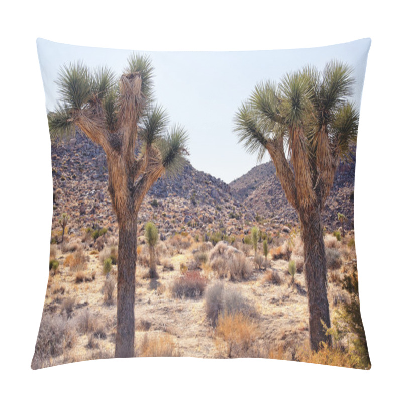 Personality  Trees Yucca Brevifolia Mojave Desert Joshua Tree National Park Pillow Covers