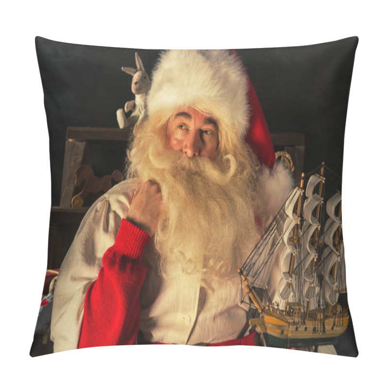 Personality  Santa Claus At Home Pillow Covers