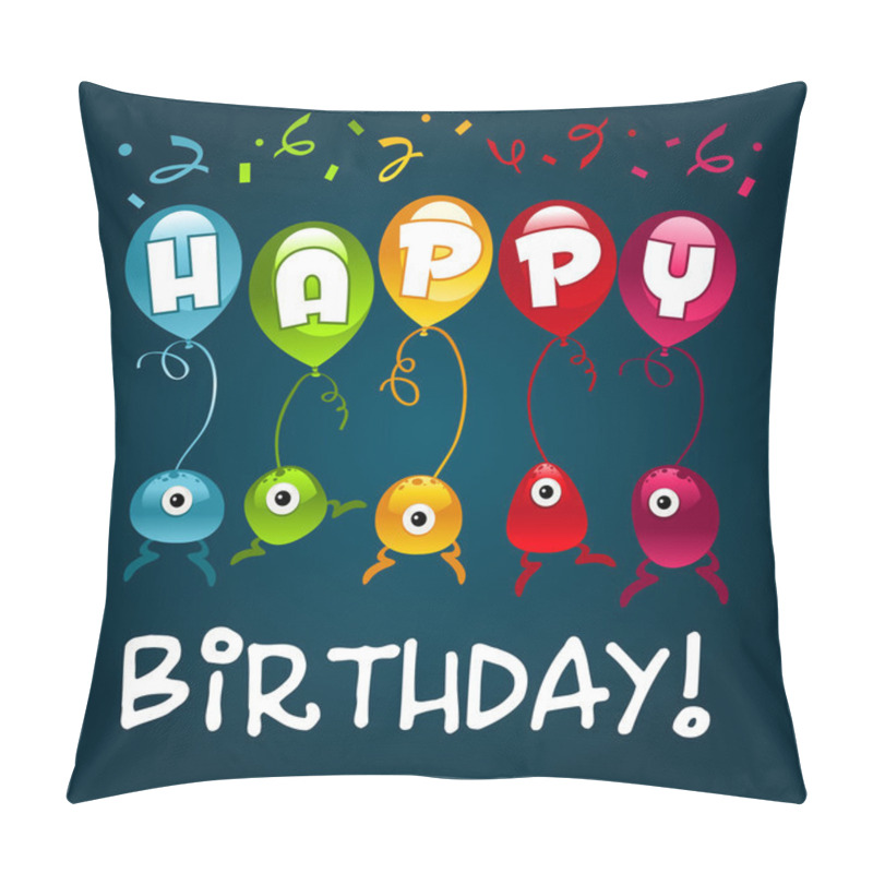 Personality  Happy Birthday Monsters Pillow Covers