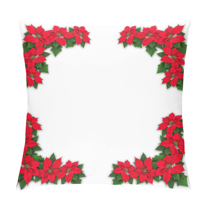 Personality  Poinsettia Flowers Christmas Decoration Pillow Covers