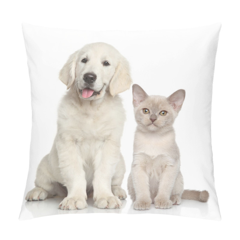 Personality  Dog And Cat Together Pillow Covers