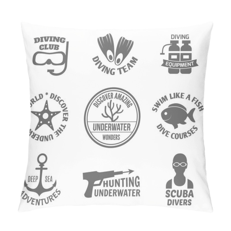 Personality  Diving Label Set Pillow Covers