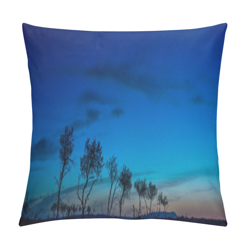 Personality  Silhouettes Of Trees On Hill  Pillow Covers