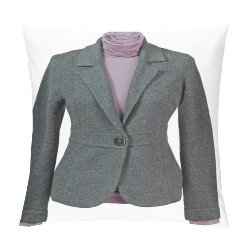 Personality  Gray Jacket For Business Women Pillow Covers