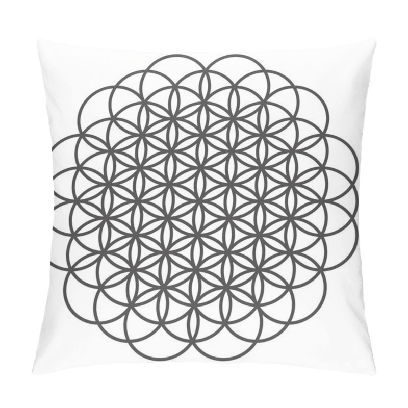 Personality  The Flower Of Life Is One Of The Basic Sacred Geometry Shapes. Seven Overlapping Circles That Build Outward, Forming A Flower-like Pattern. Perfect For Laser Cutting, Engraving, Printing Pillow Covers