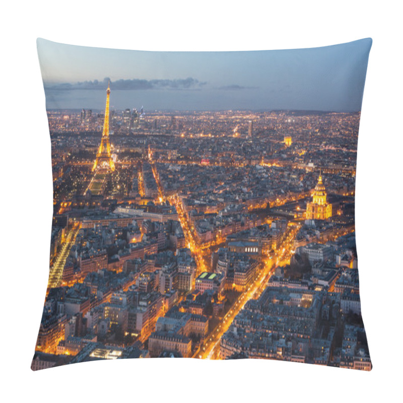 Personality  Skyline Of Paris At Night Pillow Covers