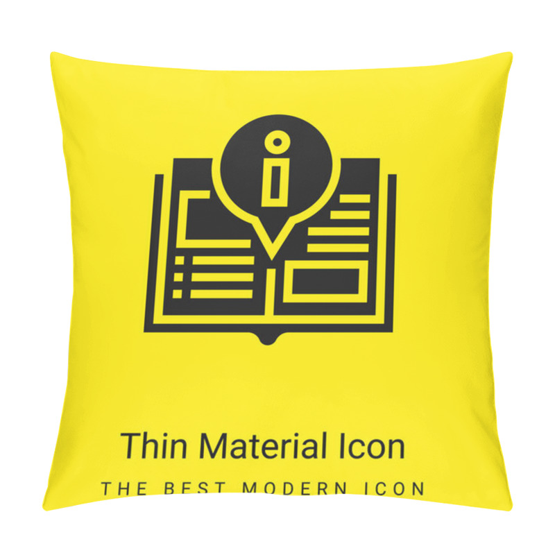 Personality  Book Minimal Bright Yellow Material Icon Pillow Covers