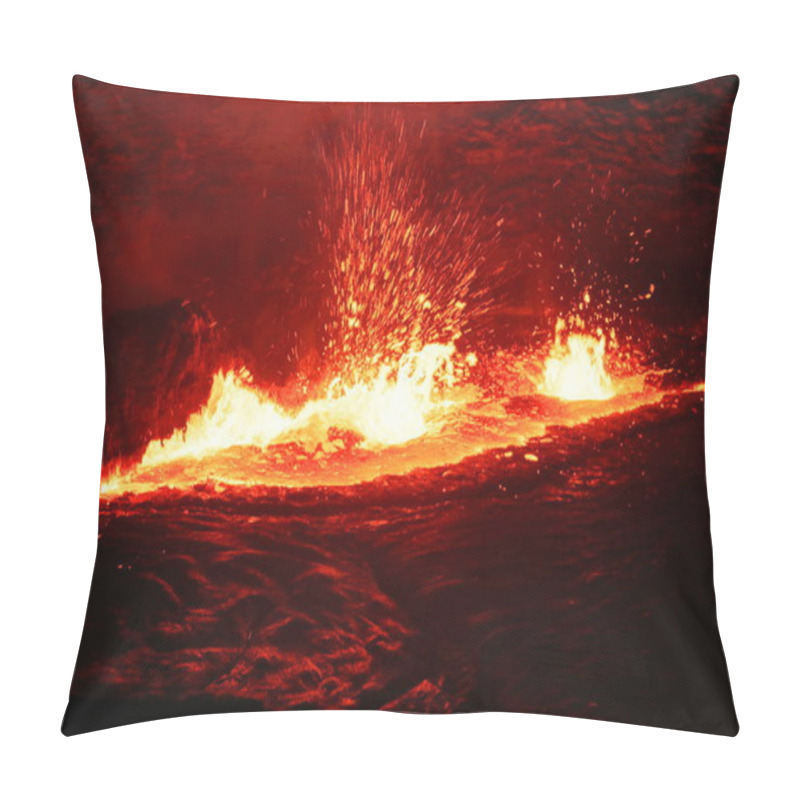 Personality  Burning Lava Lake Inside The Erta Ale Volcano-Danakil-Ethiopia. 0206 Pillow Covers