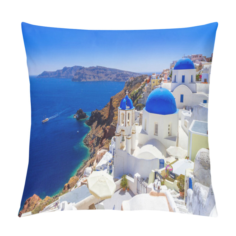 Personality  Beautiful Oia Town On Santorini Island Pillow Covers