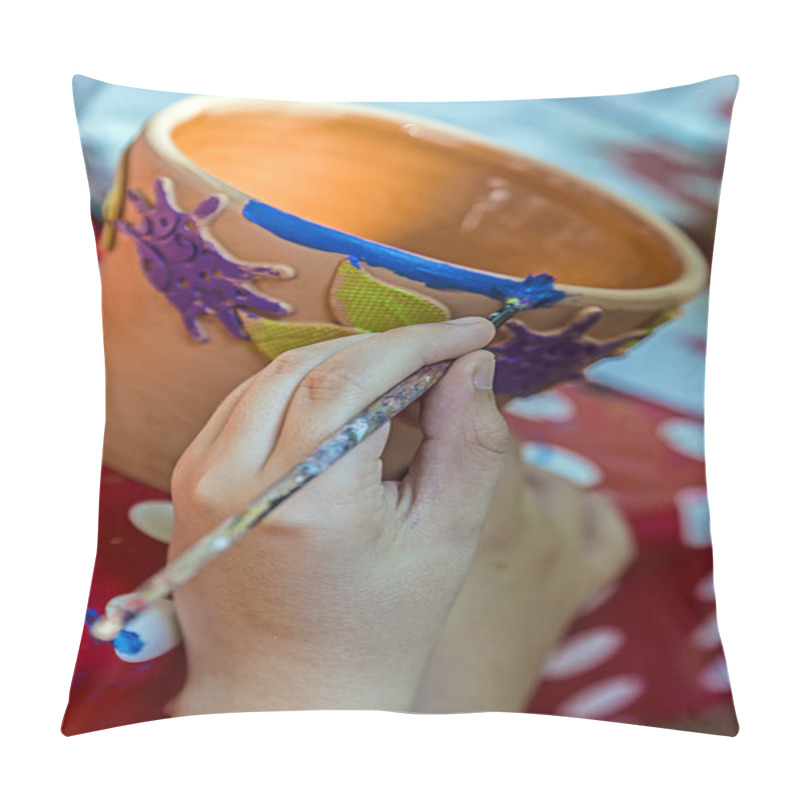 Personality  Children Painting Pottery 18 Pillow Covers