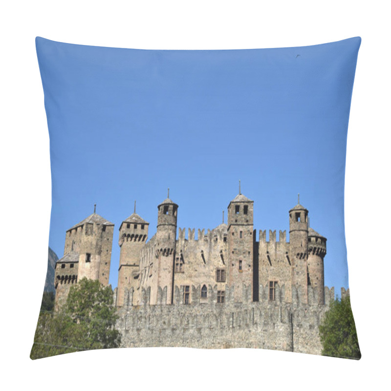 Personality  Aosta Valley Castles - Exterior Of The Medieval Castle - Italy Pillow Covers