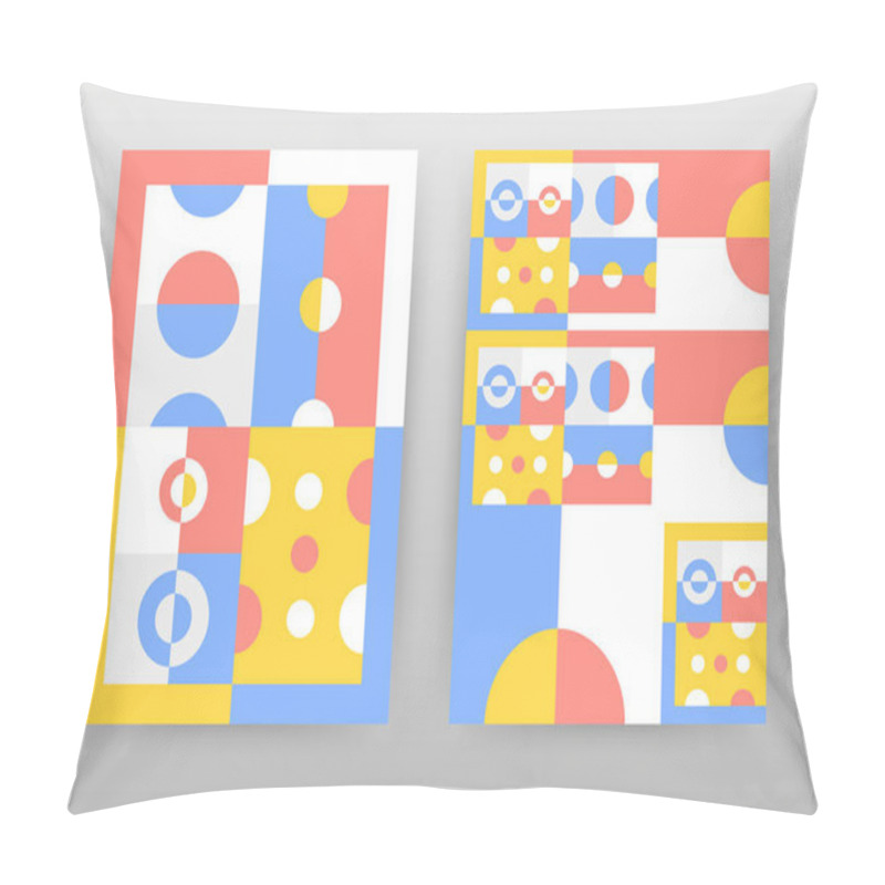 Personality  Geometric Round Shapes Design For Annual Report, Brochure, Flyer Pillow Covers