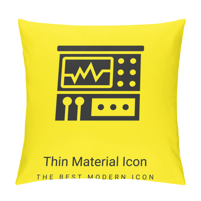 Personality  Analyzer Minimal Bright Yellow Material Icon Pillow Covers