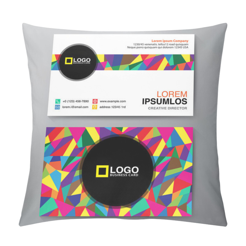 Personality  Modern Business Card Design Template Pillow Covers