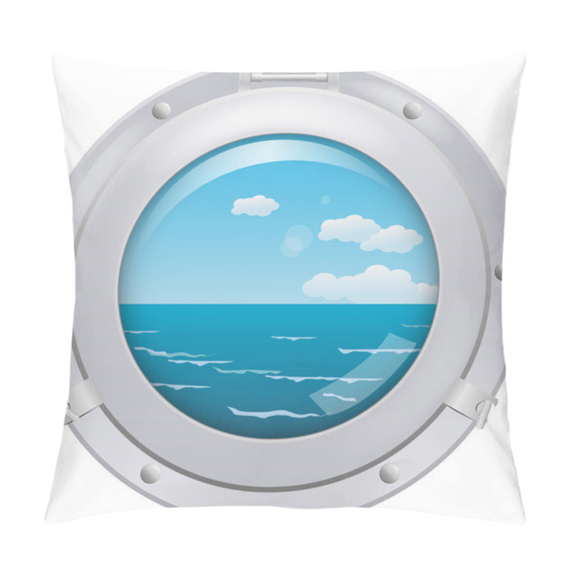 Personality  Porthole With Sea View Pillow Covers