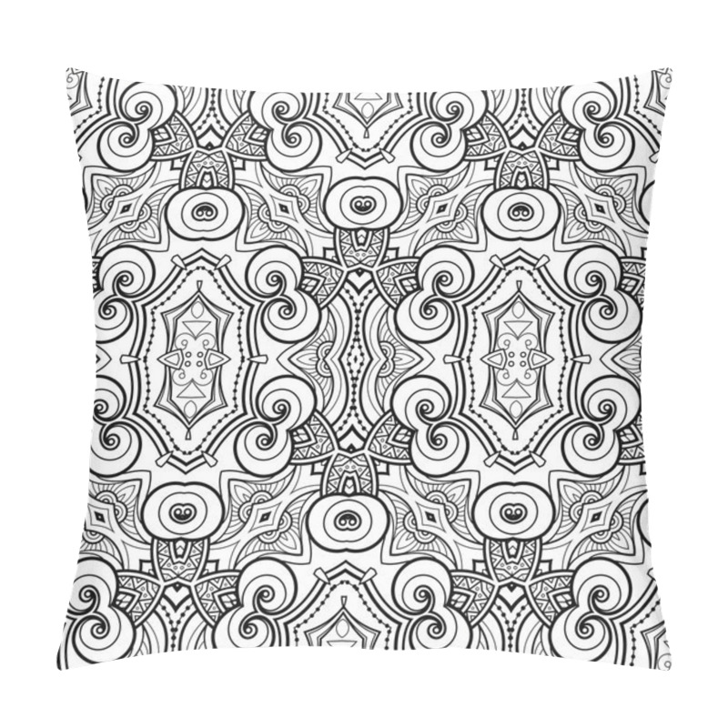 Personality  Seamless Monochrome Ornate Pattern Pillow Covers