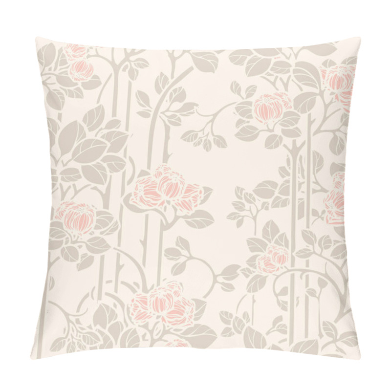 Personality  Floral Seamless Pattern. Flowers Roses Illustration Pillow Covers