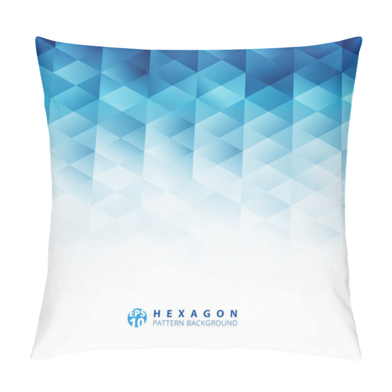 Personality  Abstract Geometric Hexagon Pattern Blue Background, Creative Des Pillow Covers