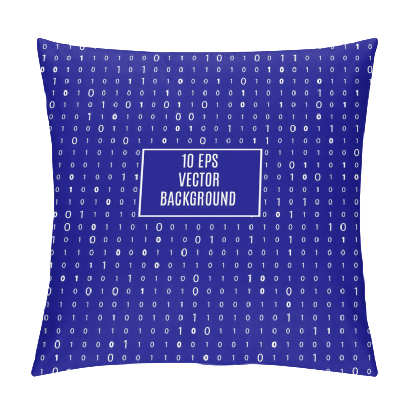 Personality  Abstract Binary Code Technology Background. Pillow Covers