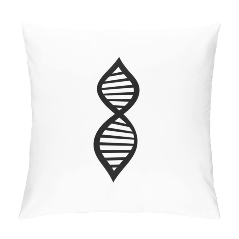 Personality  DNA Double Helix Icon On White Background Pillow Covers