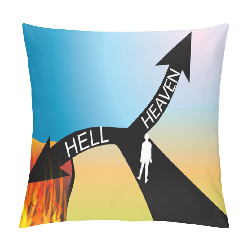 Personality  Heaven And Hell Pillow Covers