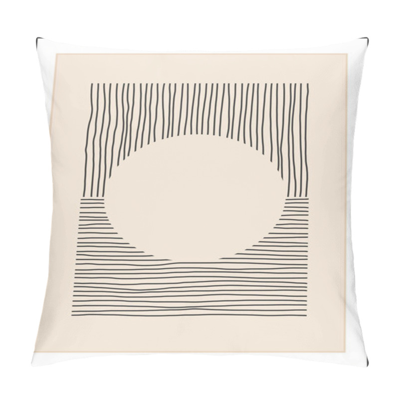 Personality  Trendy Abstract Creative Minimalist Artistic Hand Drawn Composition Pillow Covers