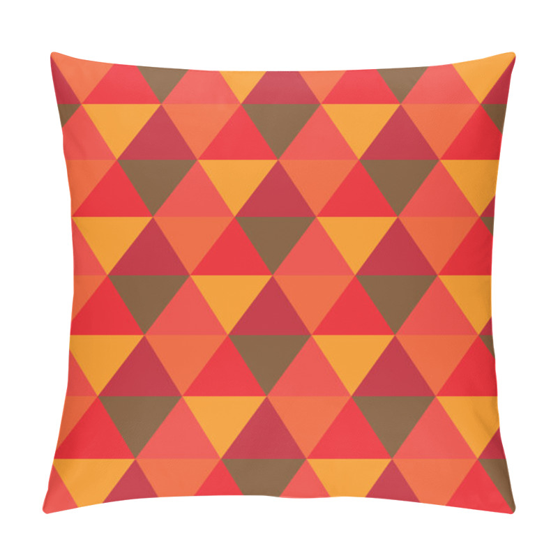 Personality  Seamless Background Of Triangle & Diamond Geometric Shapes- Vect Pillow Covers