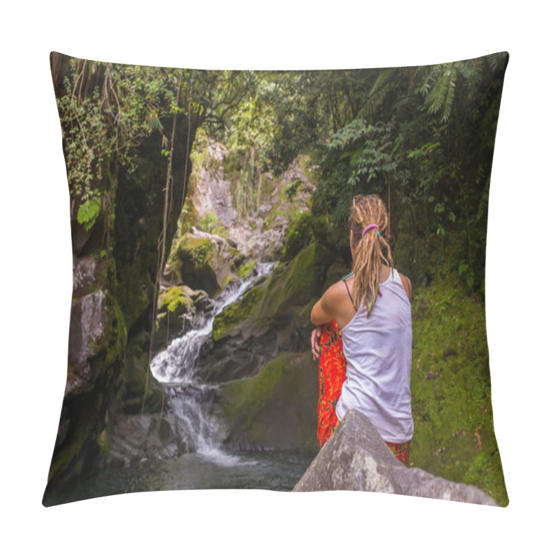 Personality  Bridge Over River In The Balinese Jungle, Indonesia Pillow Covers