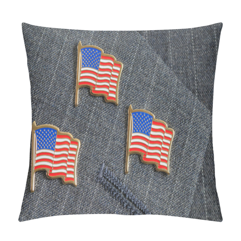 Personality  Three Flag Pins Pillow Covers