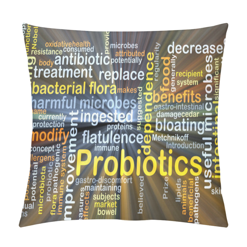 Personality  Probiotics Background Concept Glowing Pillow Covers