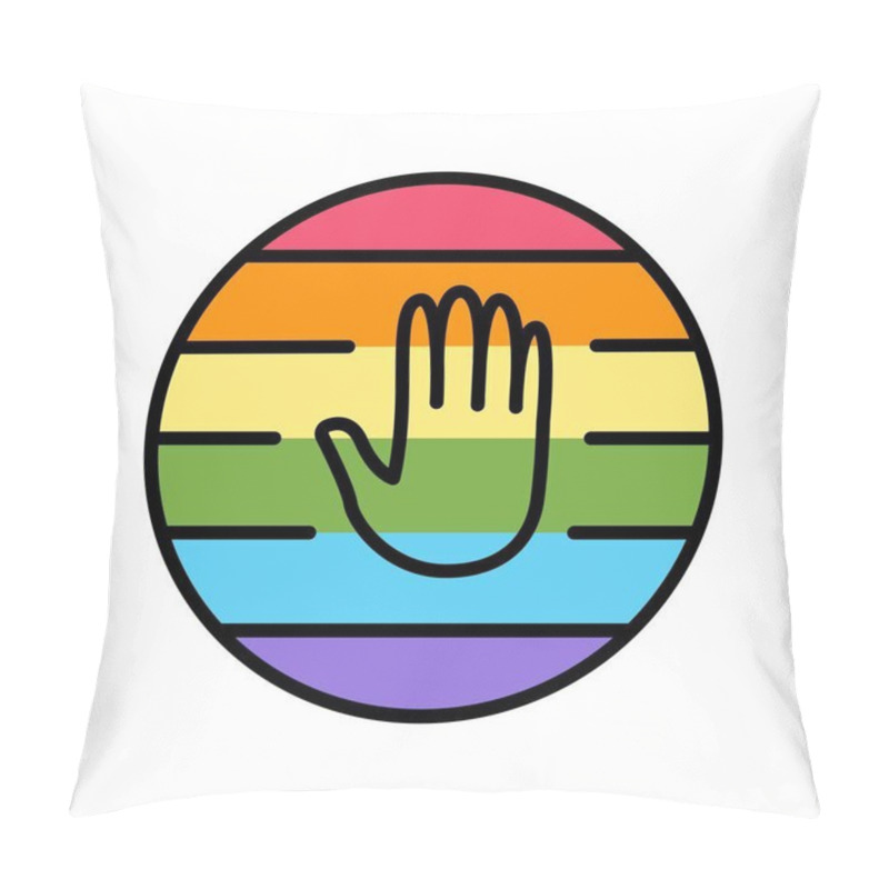 Personality  Homophobia Line Icon. Vector Isolated Element. Pillow Covers