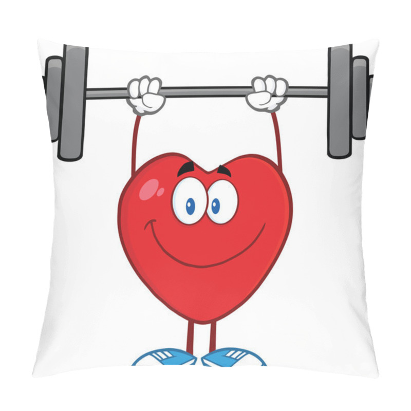 Personality  Smiling Heart Cartoon Character Lifting Weights Pillow Covers