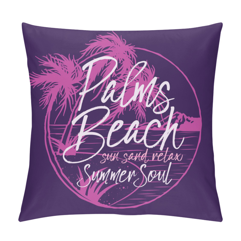 Personality  Palm Beach Tropical Summer Abstract Vector Print For Woman Girl  T Shirt Pillow Covers