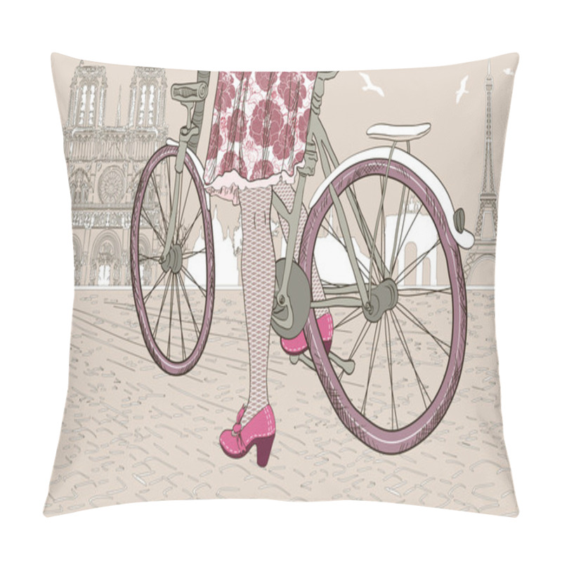 Personality  Riding A Bike Pillow Covers