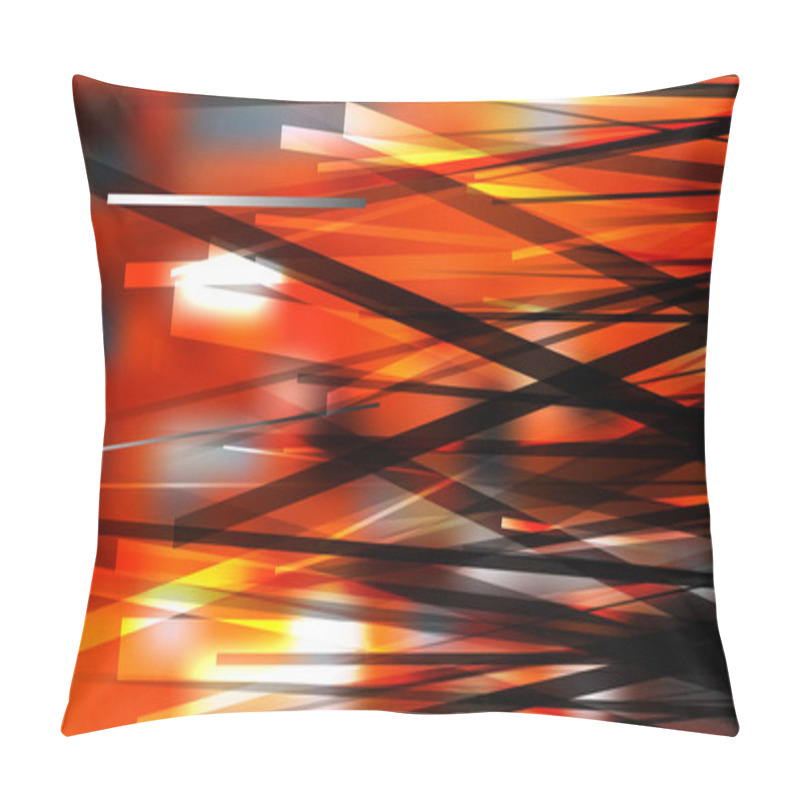 Personality  Red And Yellow Abstract Background Vector Illustration  Pillow Covers