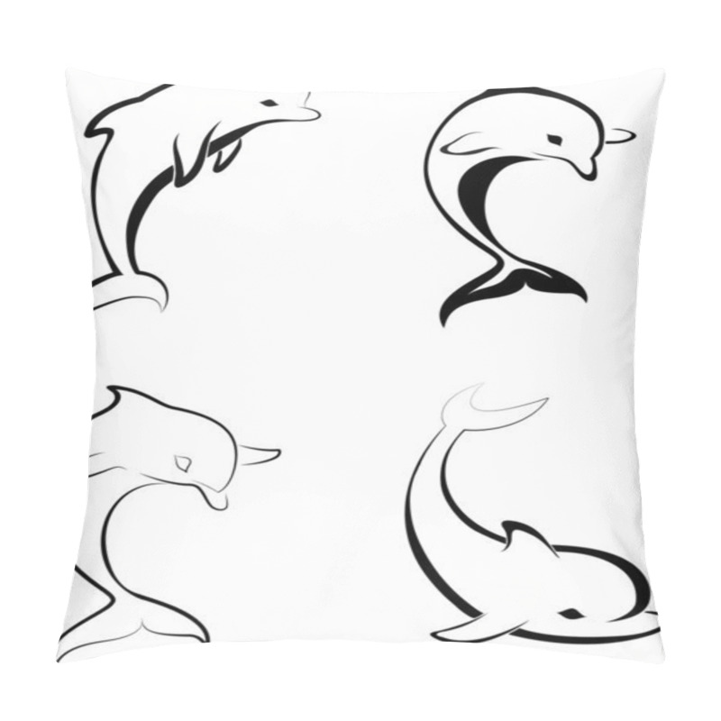 Personality  Dolphins Pillow Covers