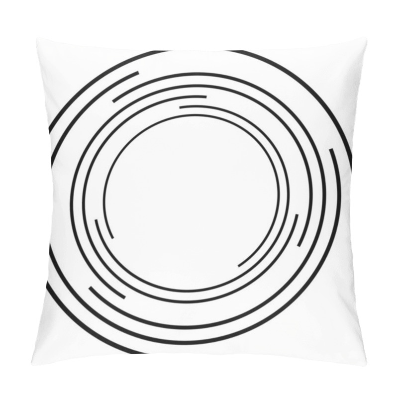 Personality  Concentric Circle. Circular Random Lines Pillow Covers