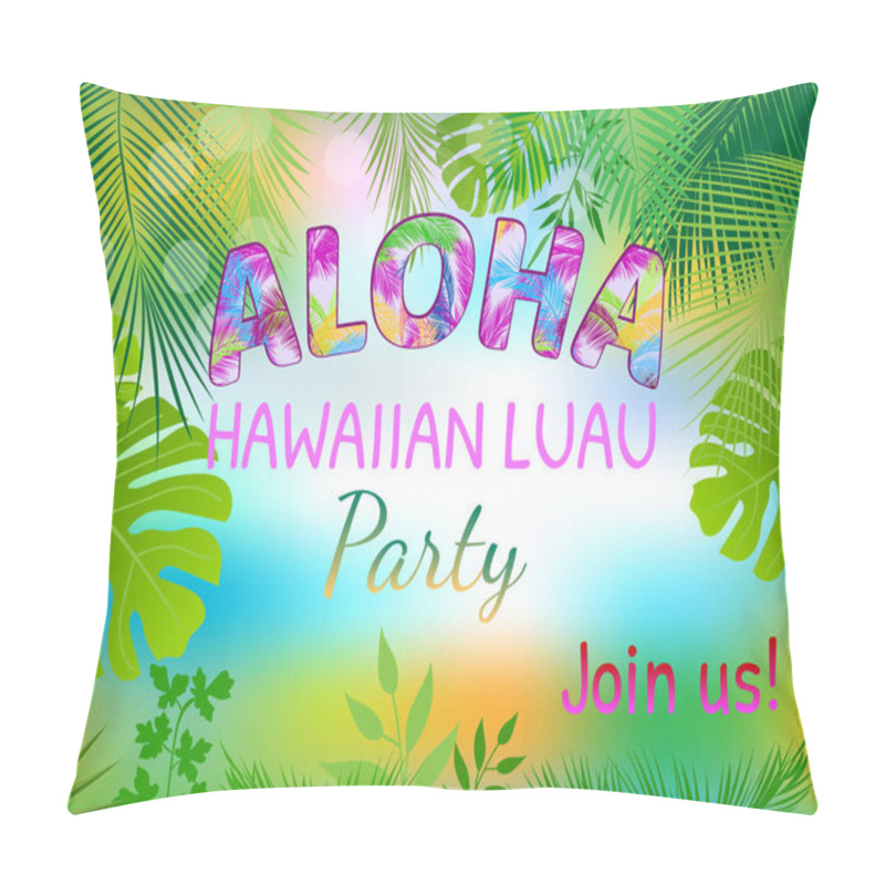 Personality  Aloha Hawaii. Best Creative Design For Poster, Flyer, Presentation. Vector Background. Pillow Covers