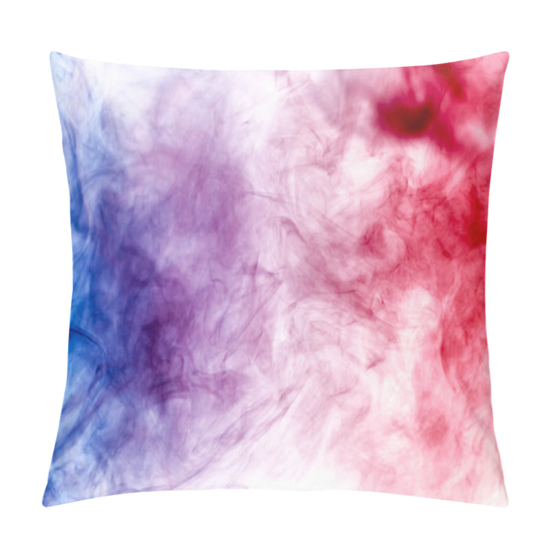 Personality  Cloud Of Red And Blue Smoke On A Black Isolated Background. Background From The Smoke Of Vap Pillow Covers