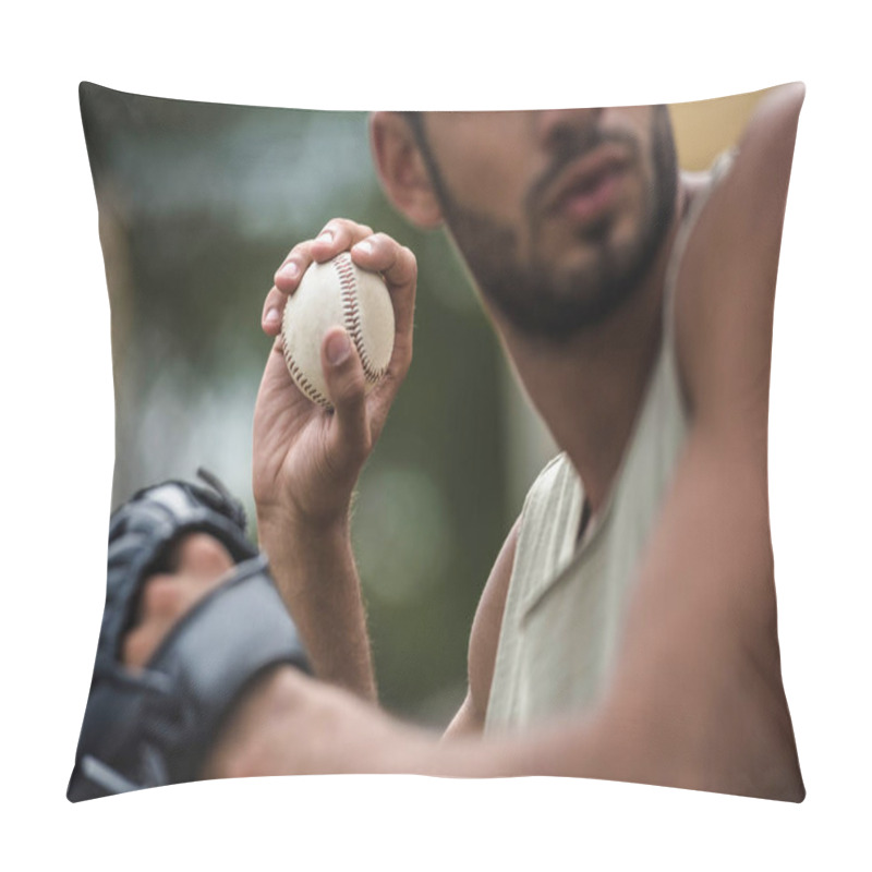 Personality  Man Throwing Ball  Pillow Covers