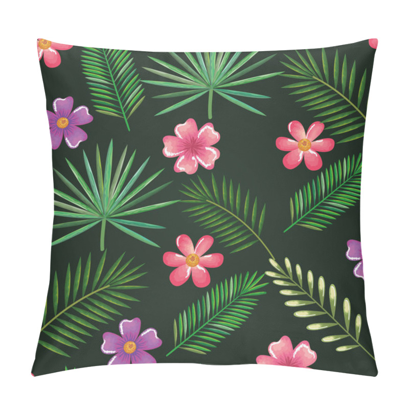 Personality  Tropical And Exotics Flowers And Leafs Pillow Covers