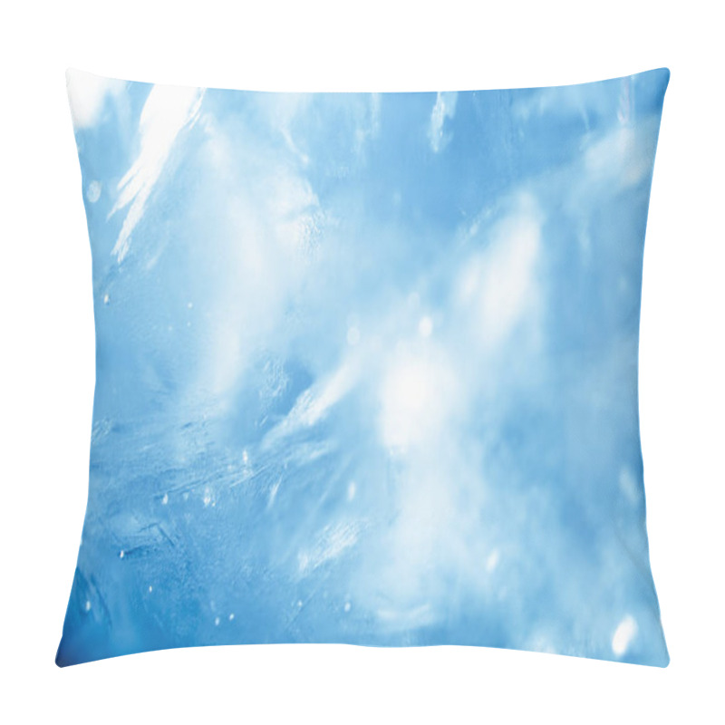 Personality  Blue Frozen Texture Of Ice Pillow Covers