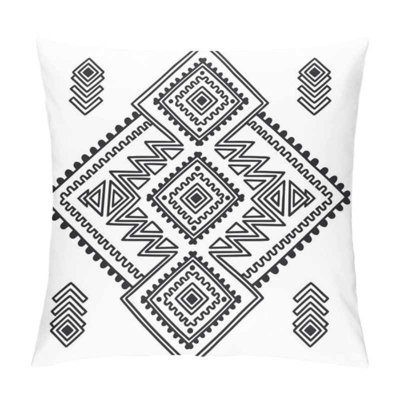 Personality  Tribal Line Shapes. Ethnic Pattern. Sacred Geometry Print In African, Mexican, American, Indian Style. Ethnic And Tribal Motifs Can Be Used For Textile, Rug, Coloring Book. Pillow Covers