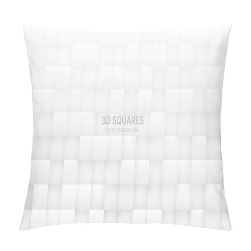 Personality  3D Vector Squares White Abstract Background Pillow Covers