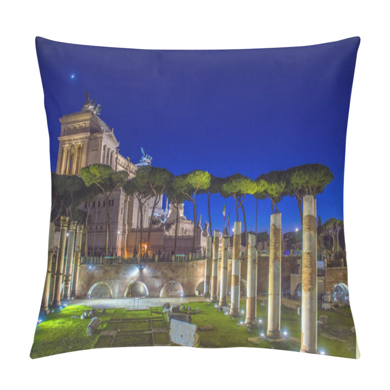 Personality  Roman Forum Ruins At Night. Ancient Government Buildings In The  Pillow Covers