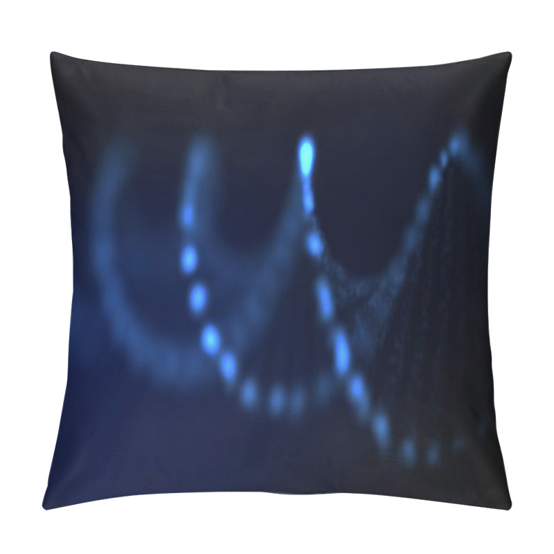 Personality  Abstract DNA, Futuristic Molecule, Cell Illustration. Pillow Covers