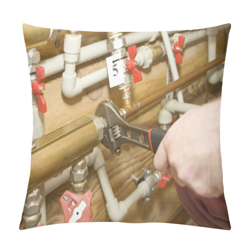 Personality  Plumber At Work Pillow Covers